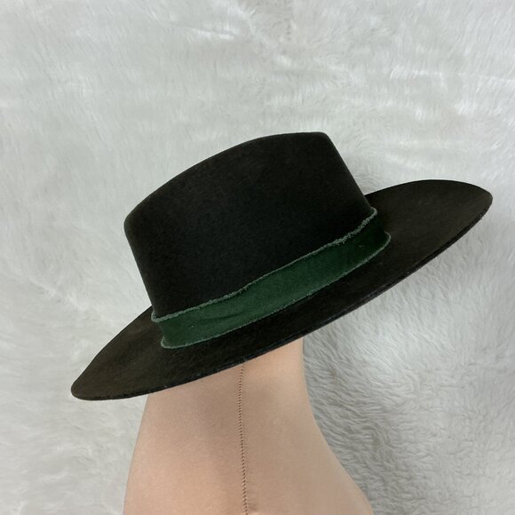 Olive & Pique Green Wool Felt Cowboy Western Ranger Hat main image 6